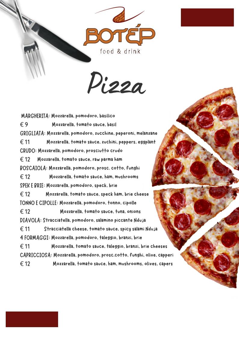 Menu di Botèp Bergamo Alta 