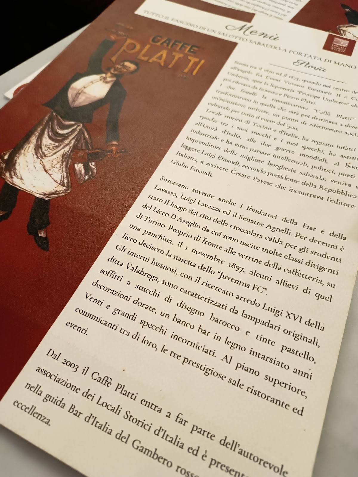 Menu di Caffè Platti 