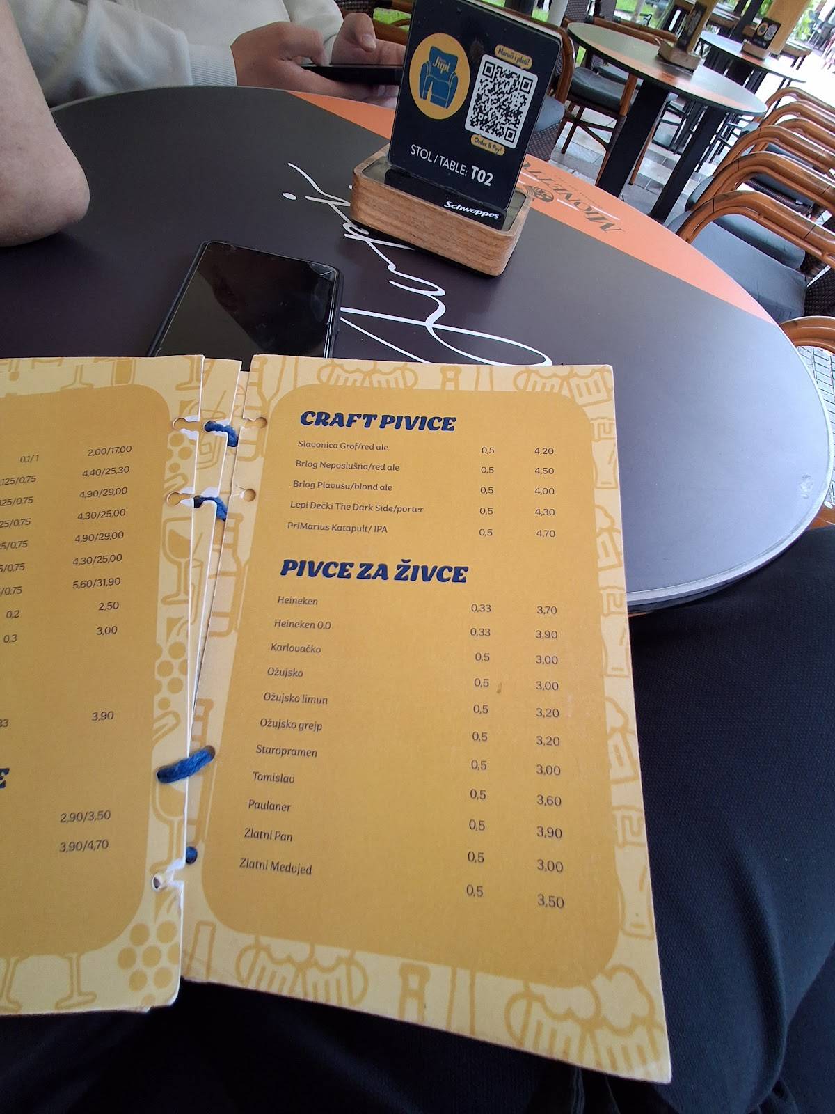 Menu di Caffe bar Jupi 