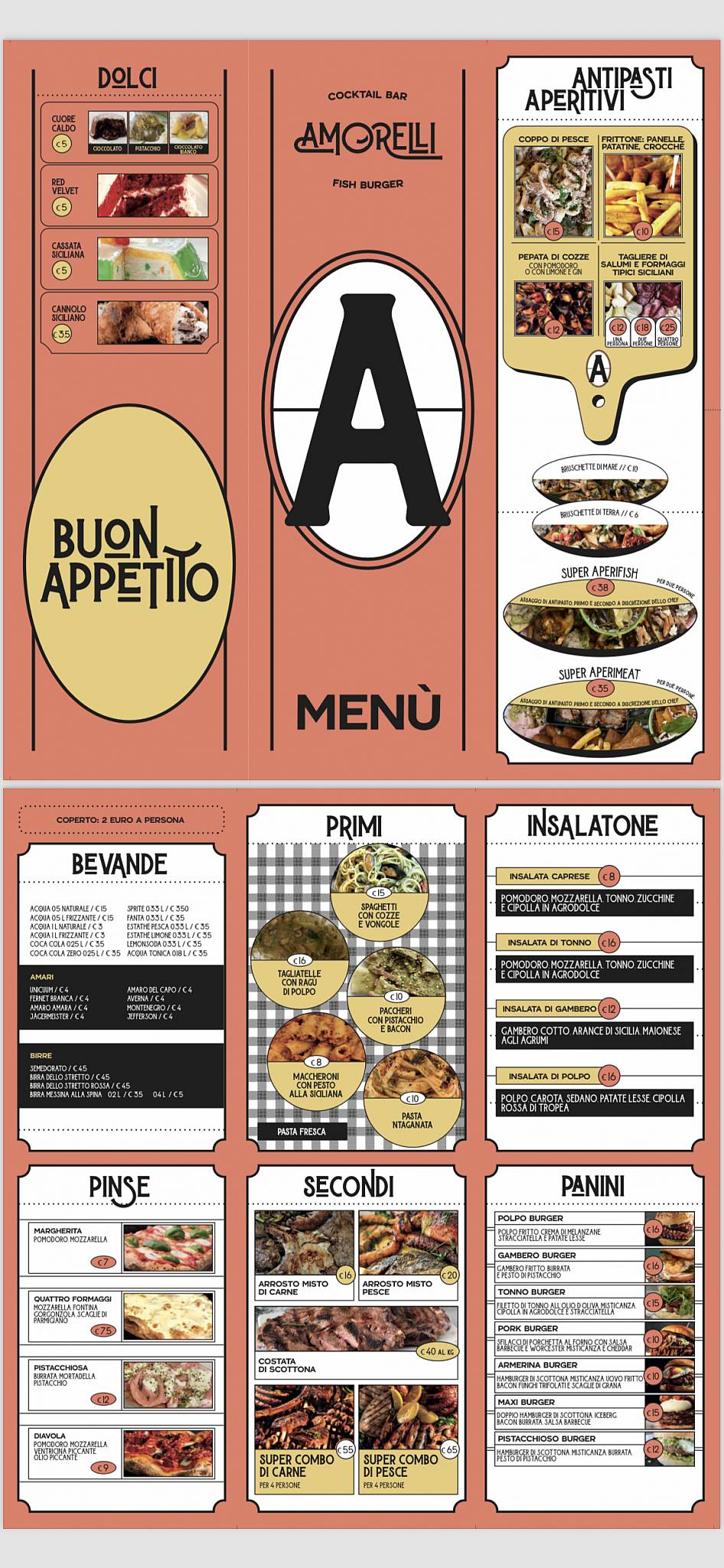 Menu di AMORELLI - Restaurant Cocktail Bar 