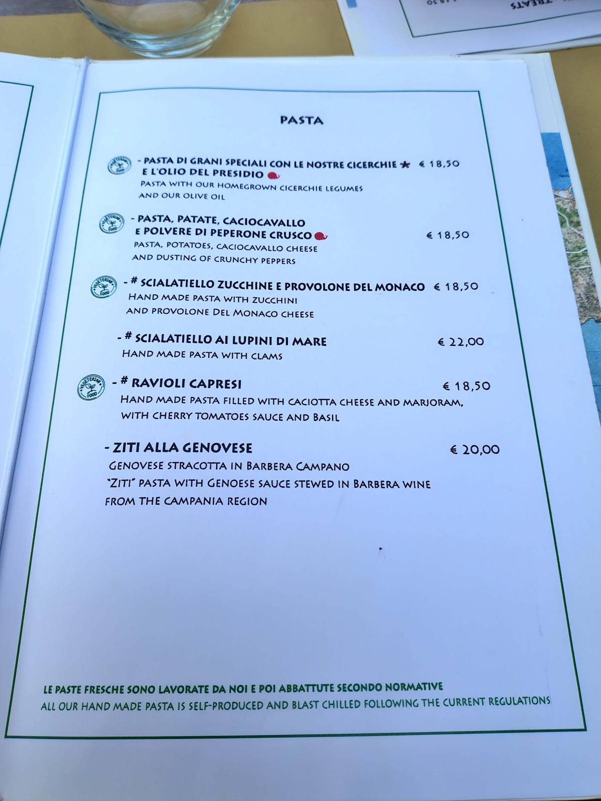Menu di Columbus Capri Bar Ristorante 