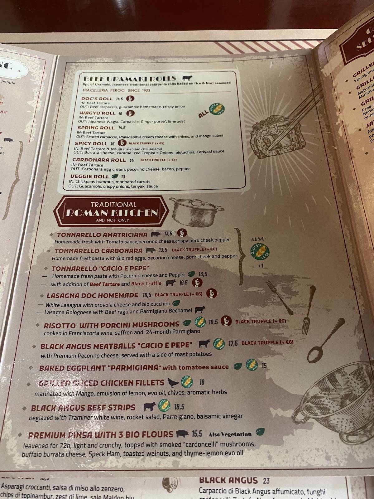 Menu di "DOC" EnoBistrot - Cucina & Vineria 