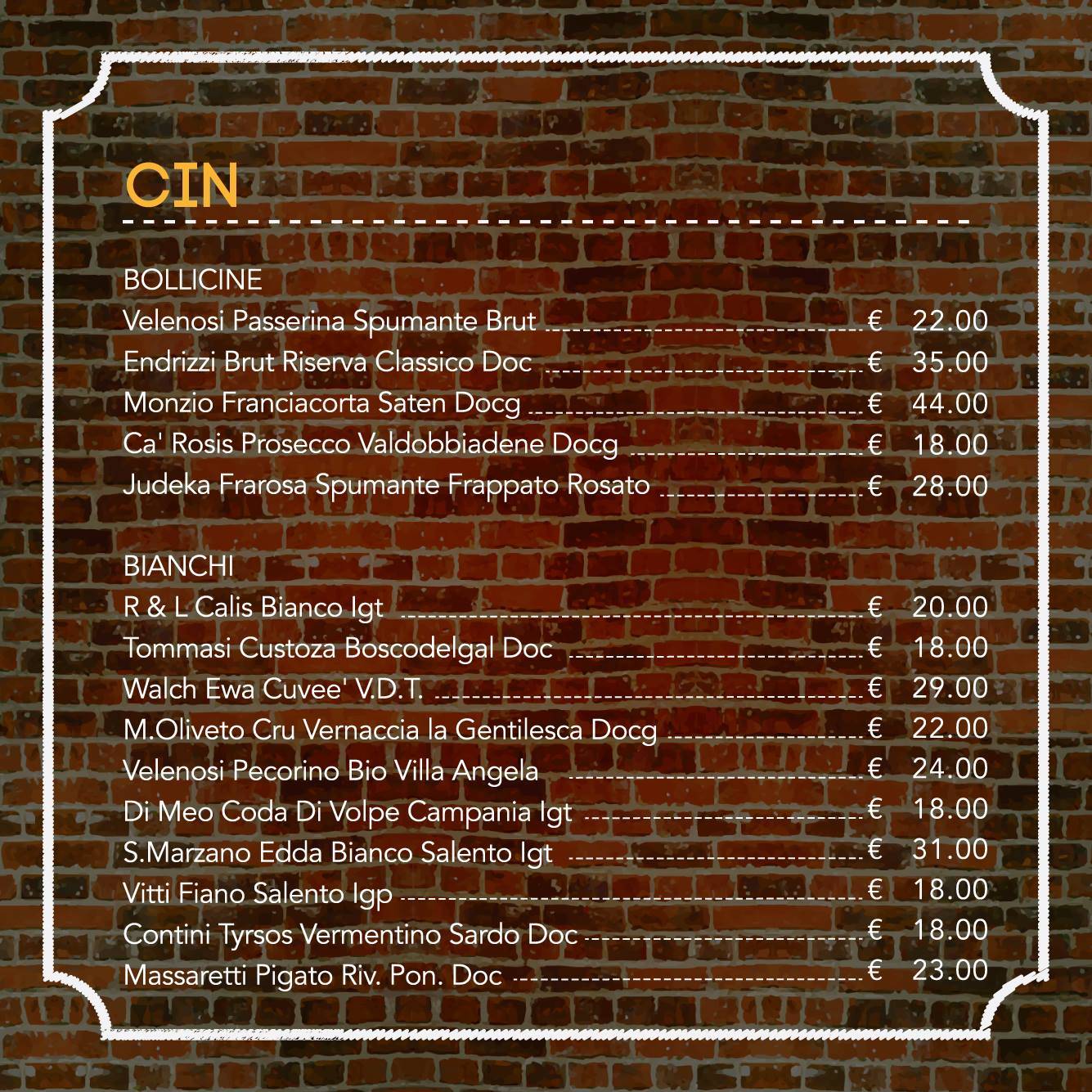 Menu di Gastrobar 