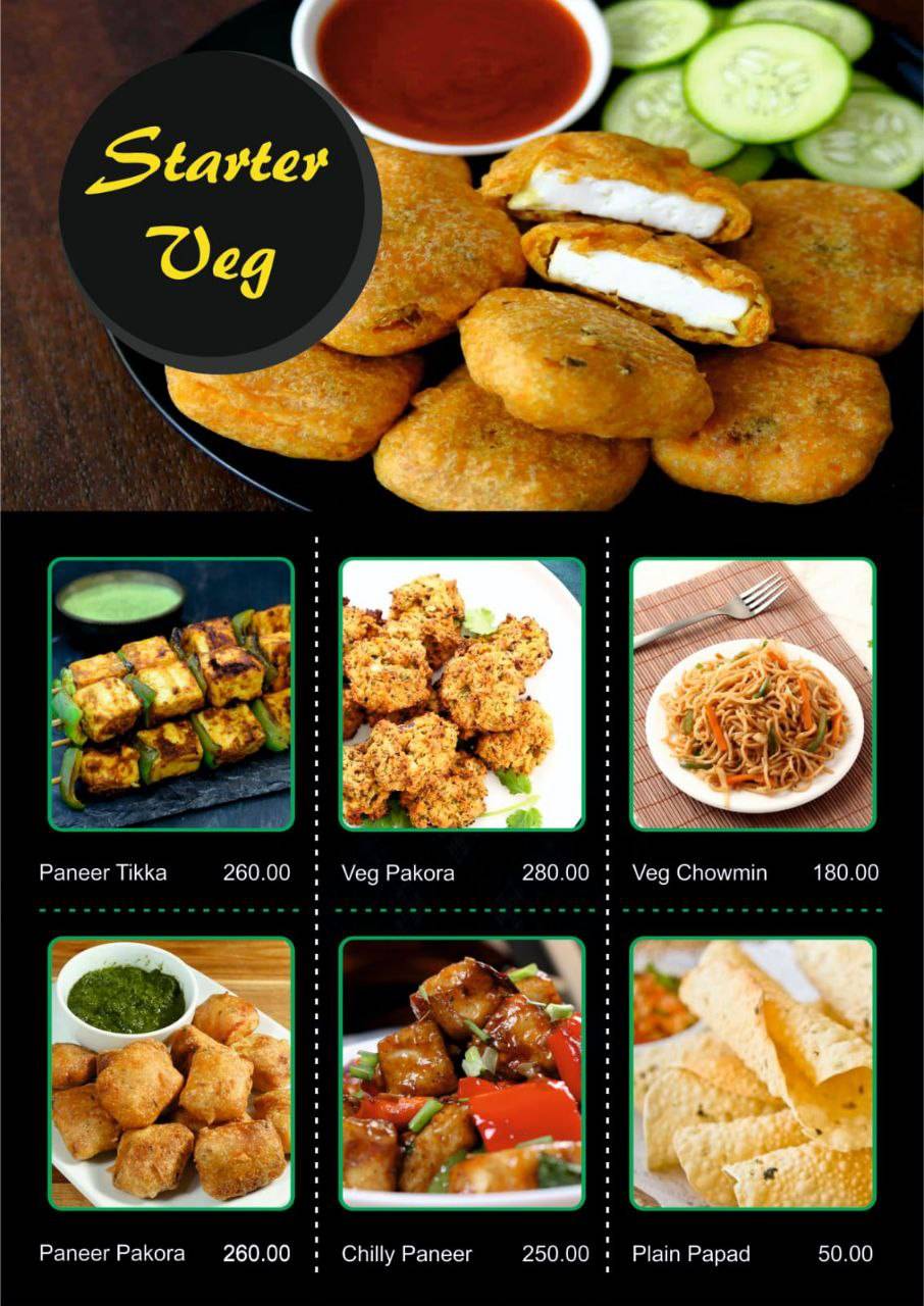 Ghalib Bar menu