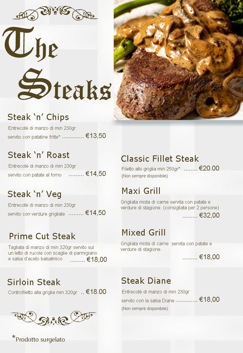 Menu di Guinness Risto Pub Alatri 