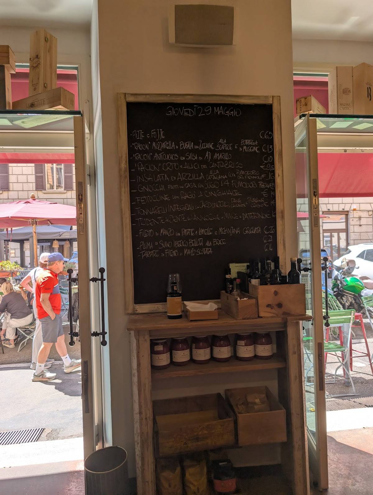 Menu di Il Sorpasso 