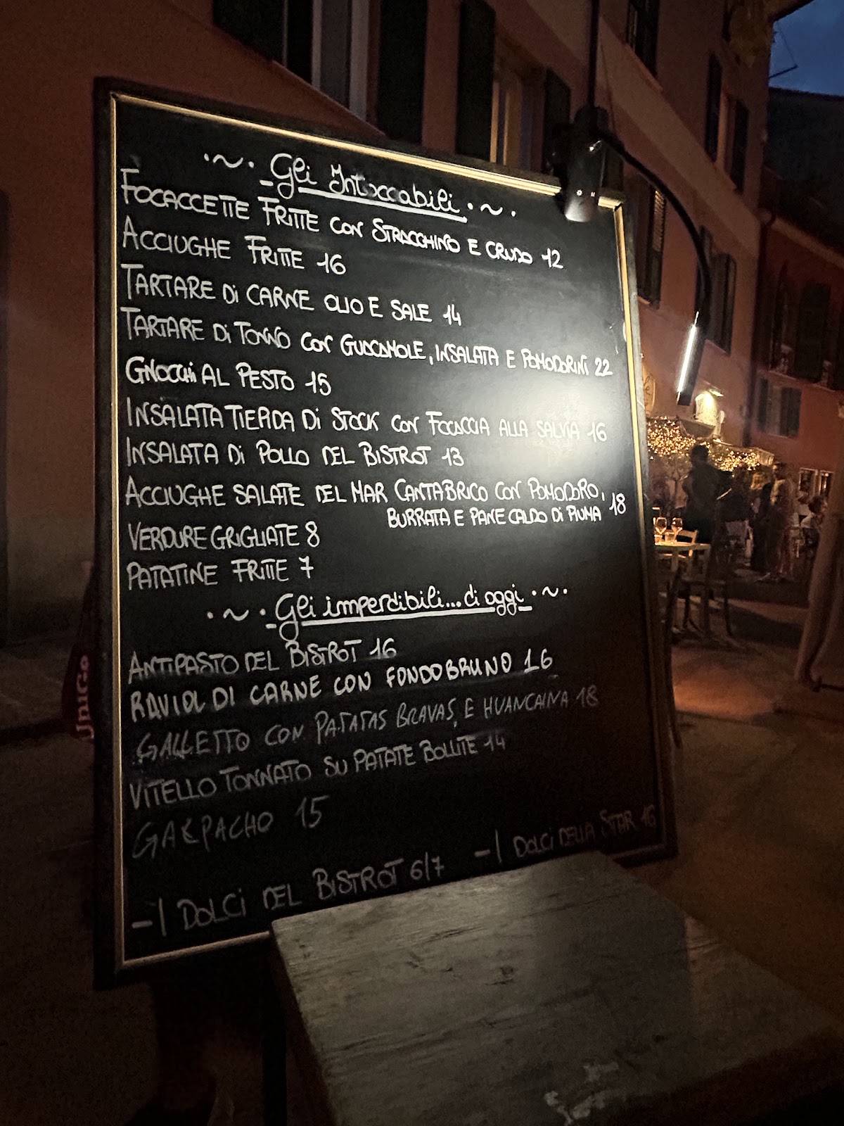 Menu di Le Cicale Bistrot 