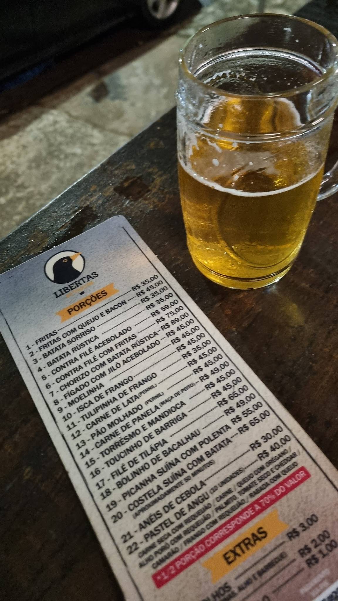 Libertas Butiquim cardápio
