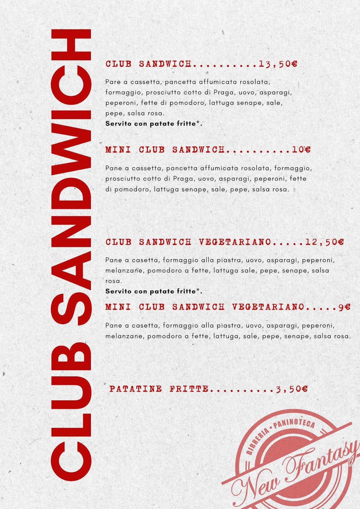 Menu di New Fantasy 