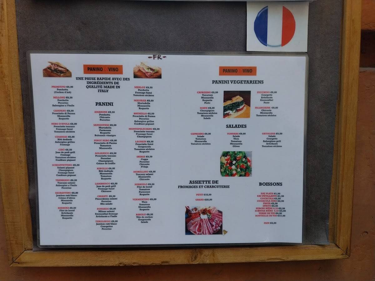 Menu di Panino Divino 