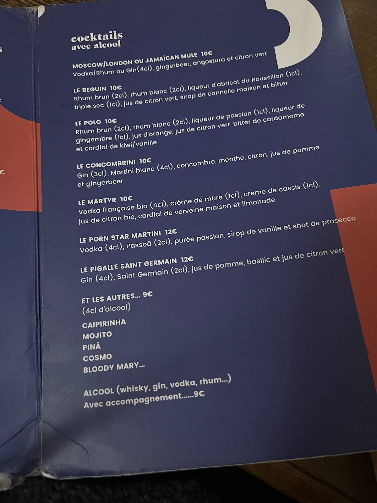Menu de Poni