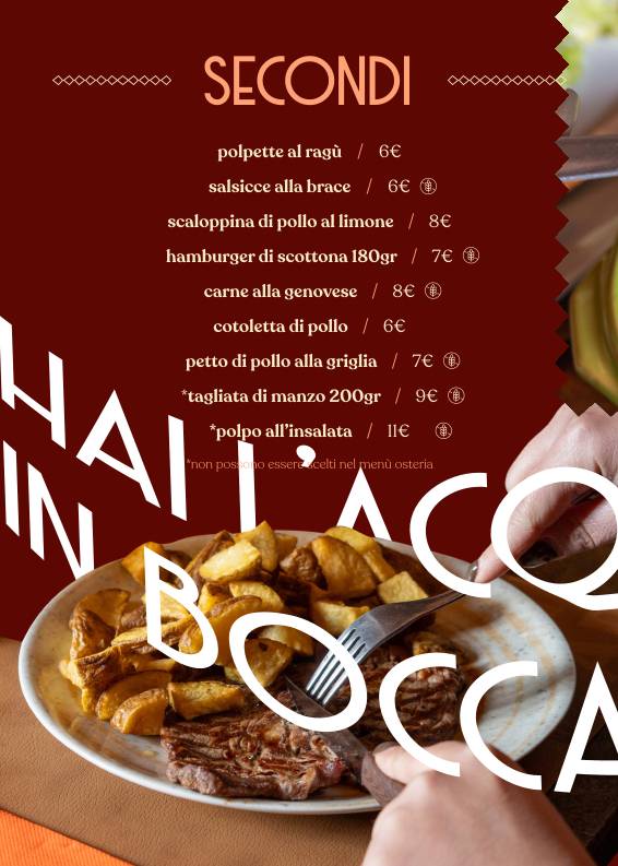 Menu de Puteca Osteria & Braceria