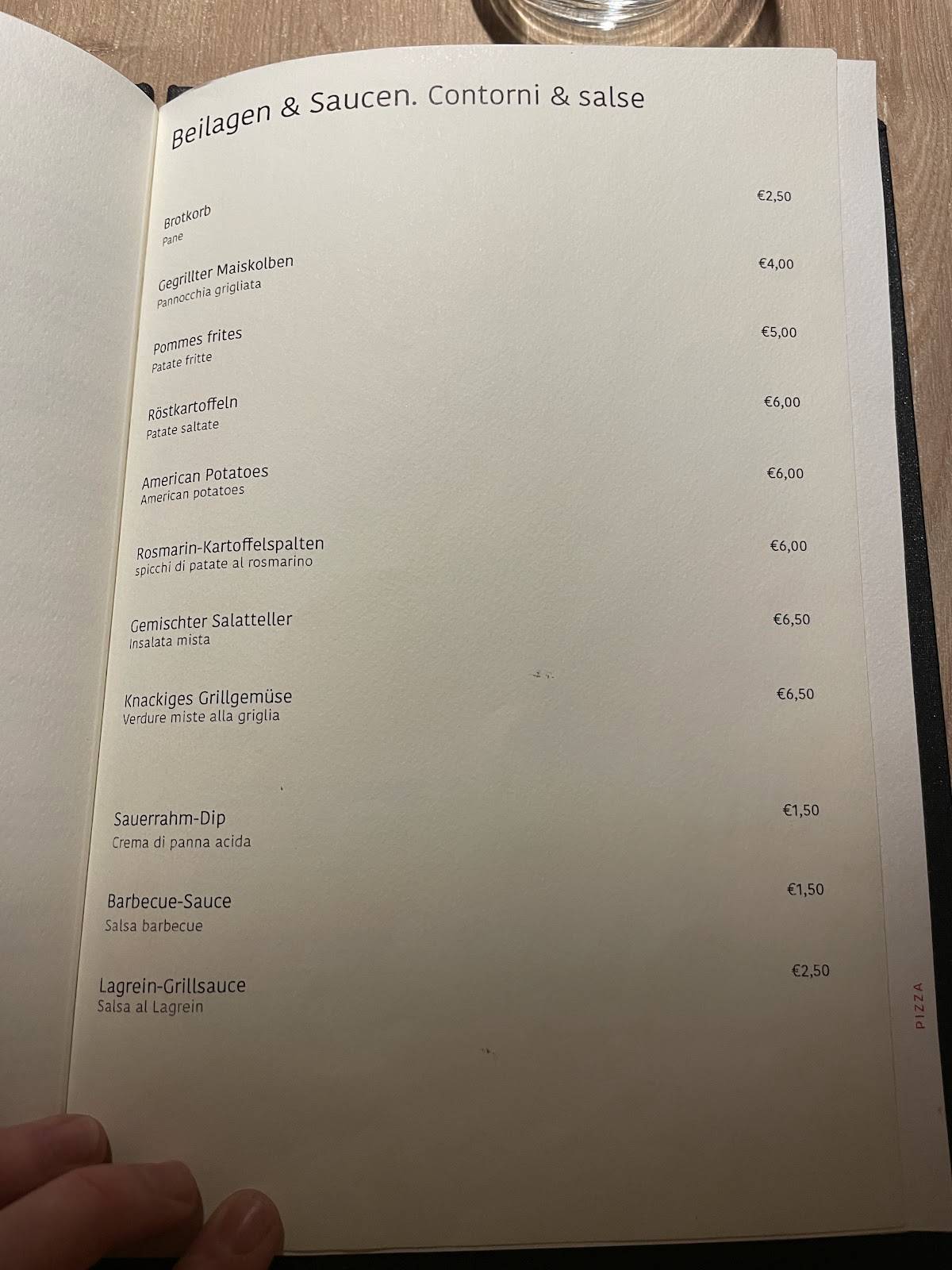 Menu di Restaurant Pizza Steakhouse Anny 
