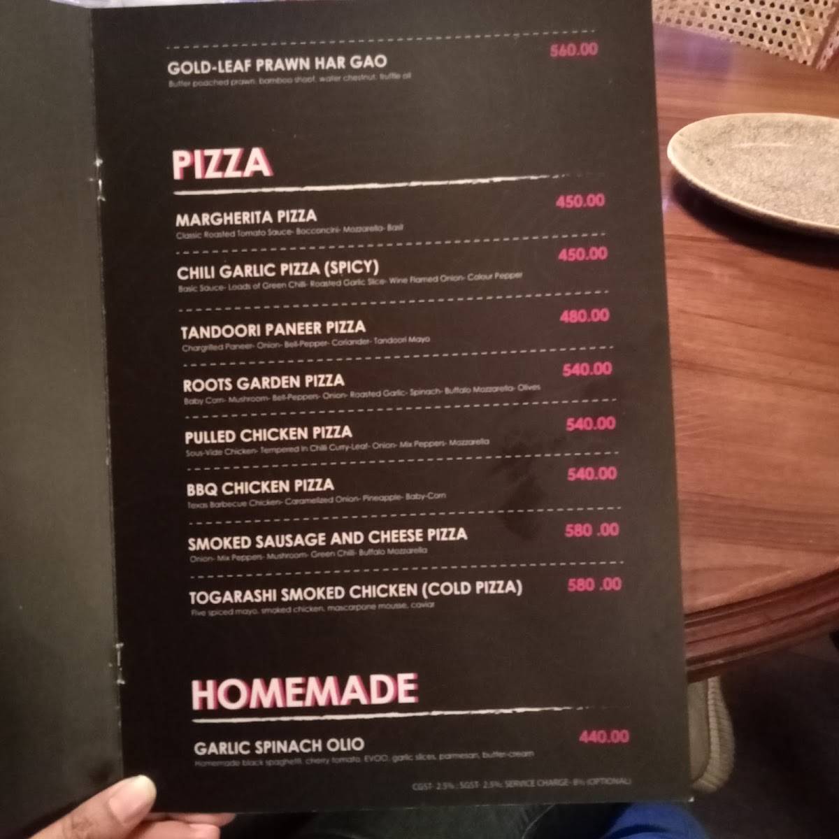 Roots menu