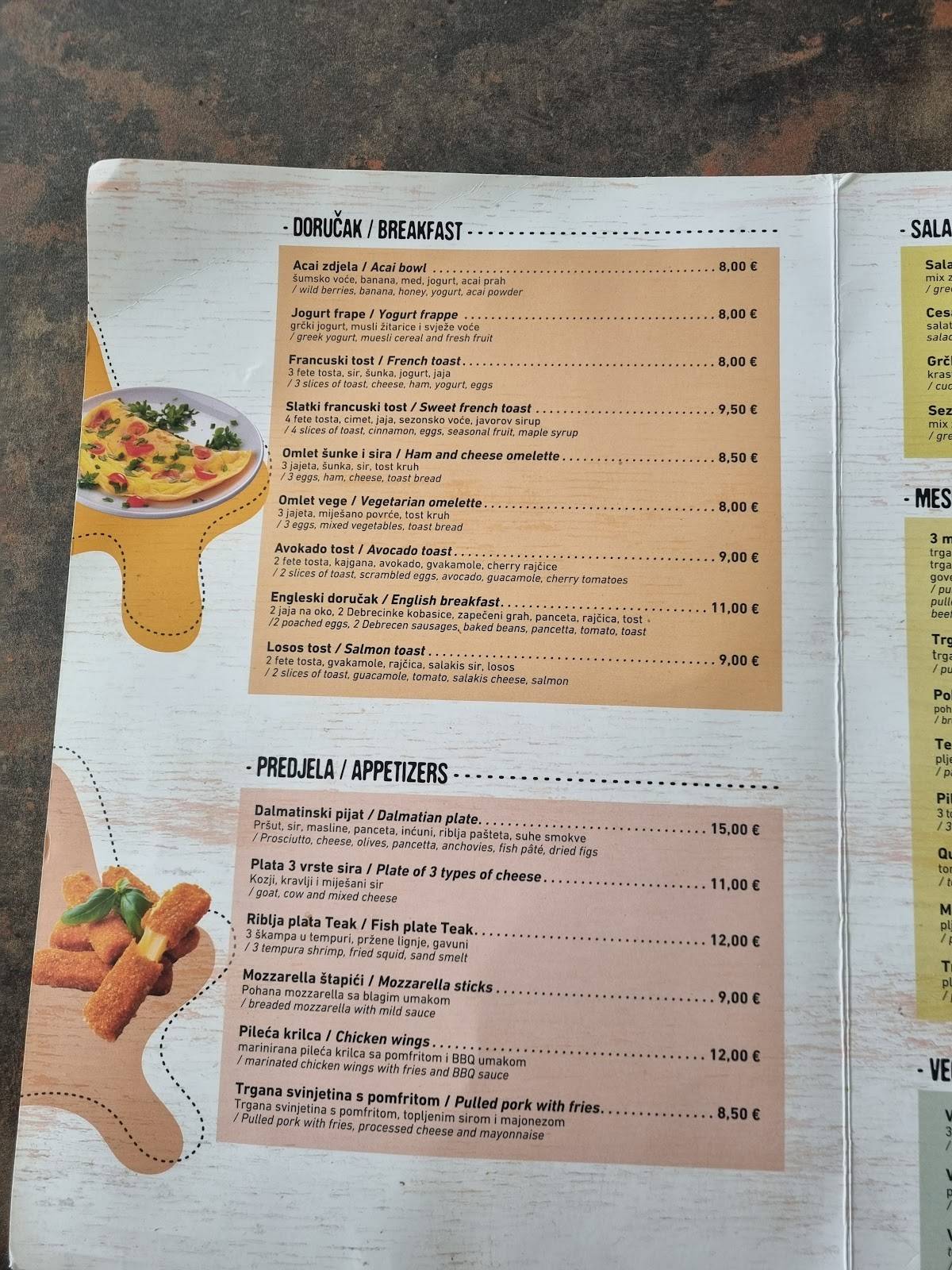 Menu di Teak Food&Bar 