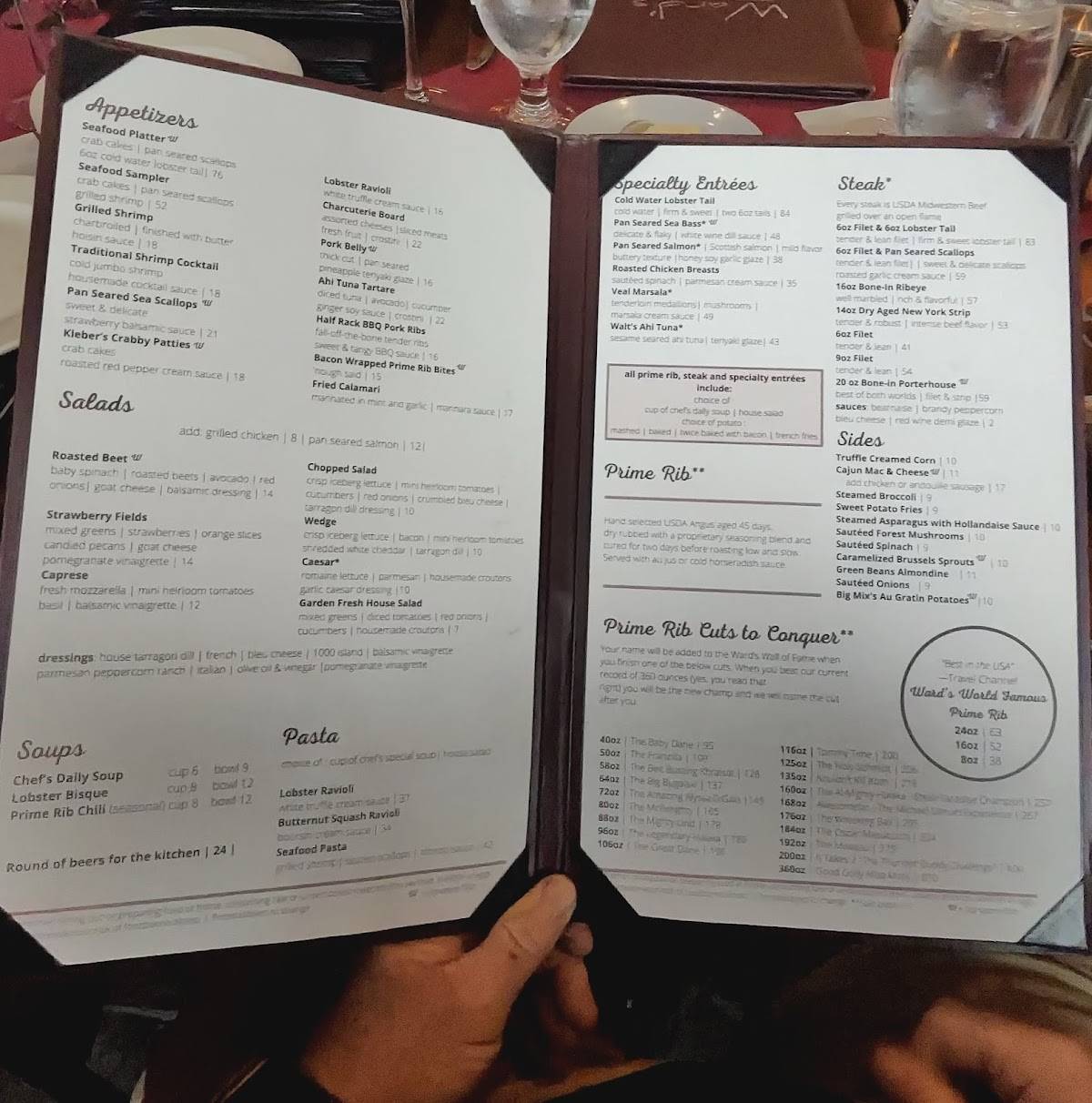 Menu at Ward's House of Prime pub & bar, Milwaukee