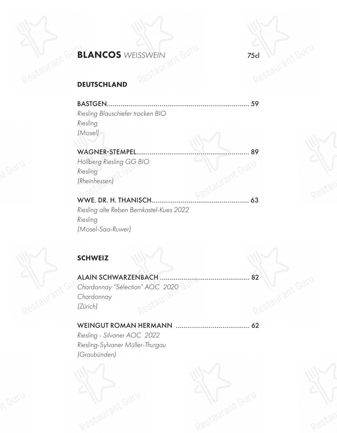 Menu bar per Püente ristorante