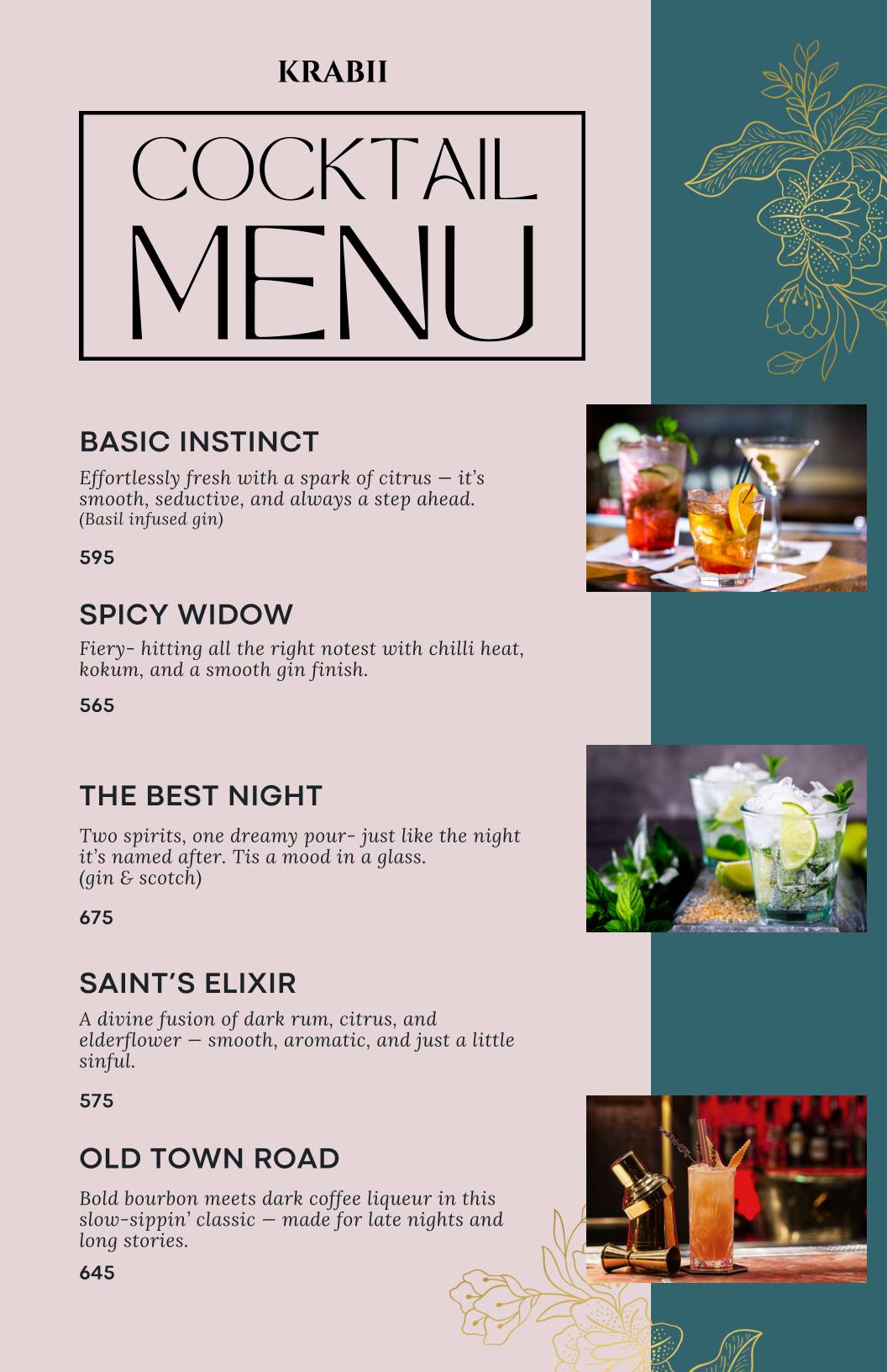 Baba's Pune menu