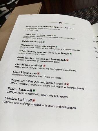 Coriander Kitchen menu