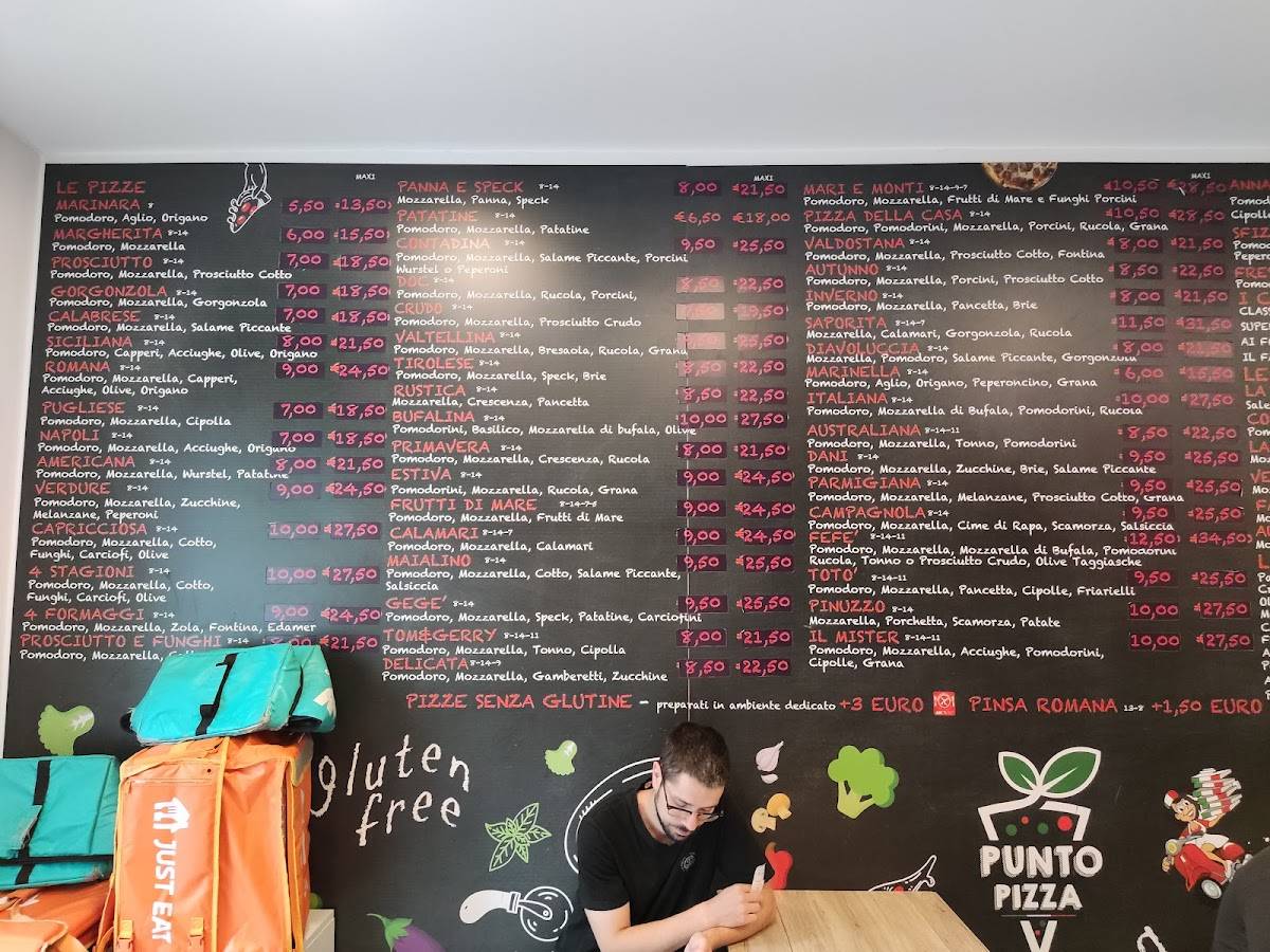 Menu di Punto Pizza 