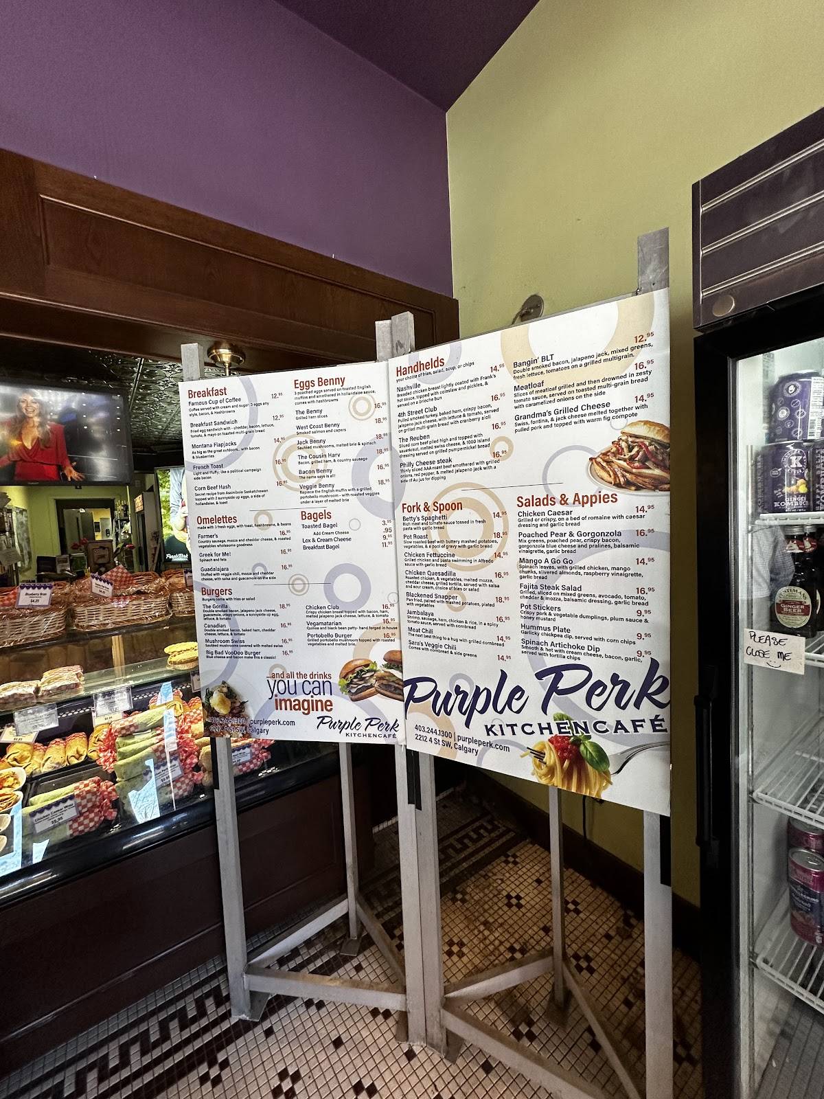 Menu de Purple Perk