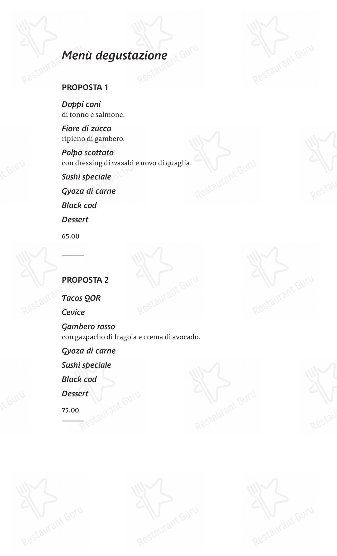 Menu per QOR - Ristorante Giapponese - Milano in Milano