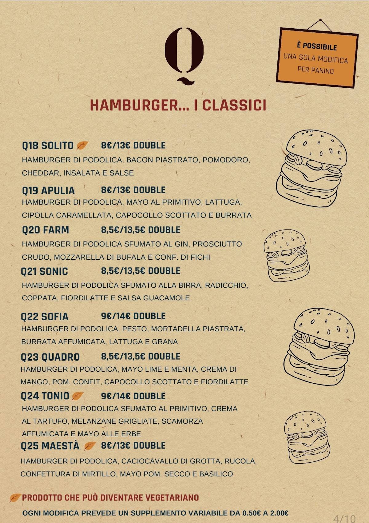 Menu di Quadro Putignano 