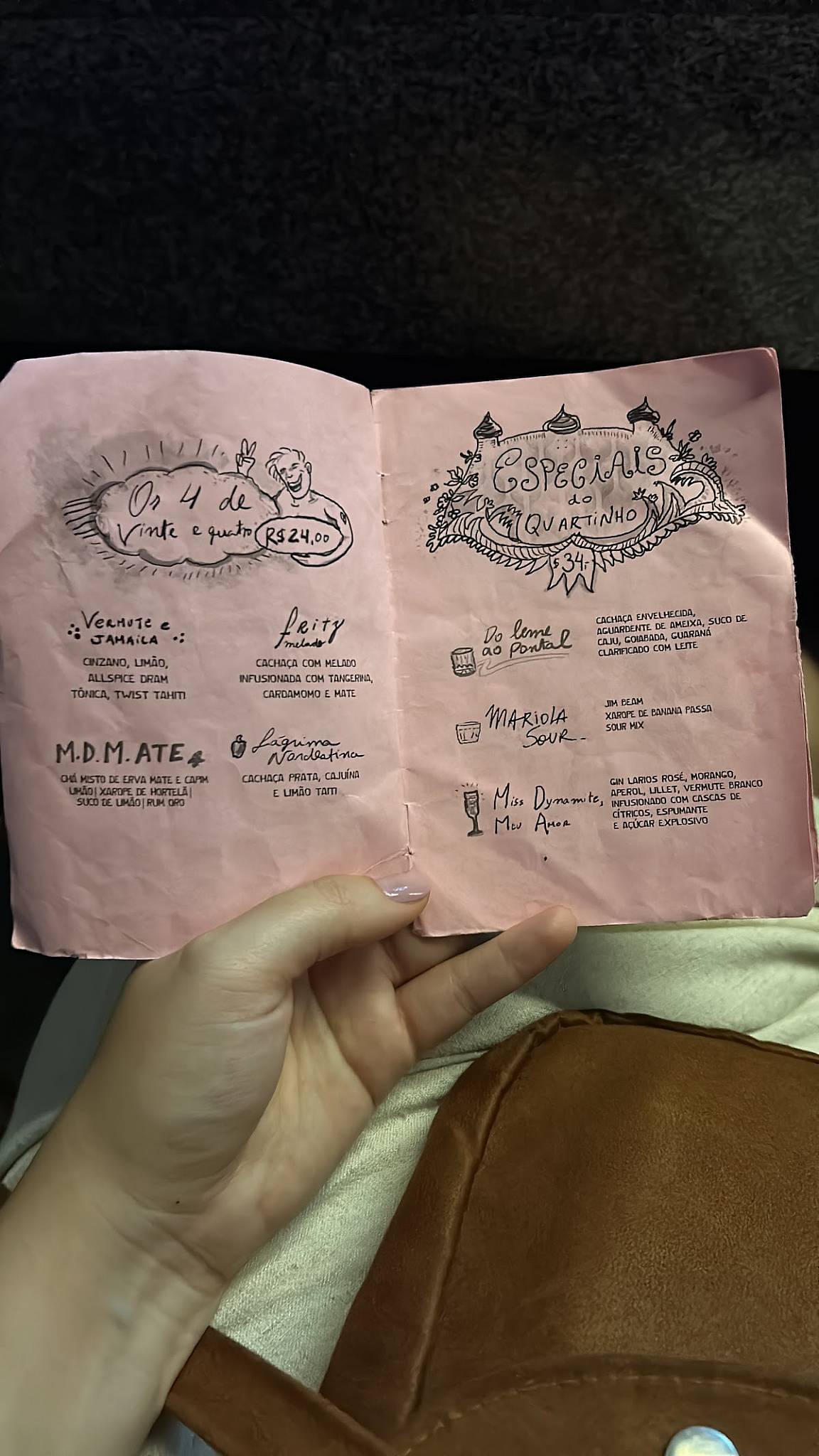 Quartinho Bar cardápio