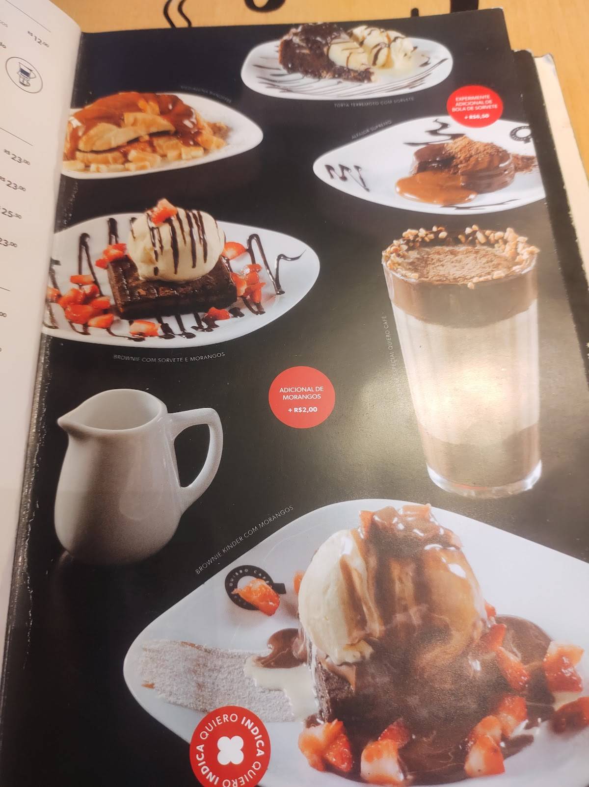 Quiero Café Campo Bom cardápio