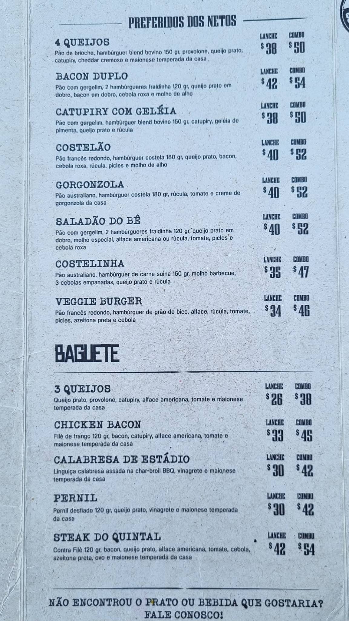 Quintal Dosavós Gastrobar cardápio
