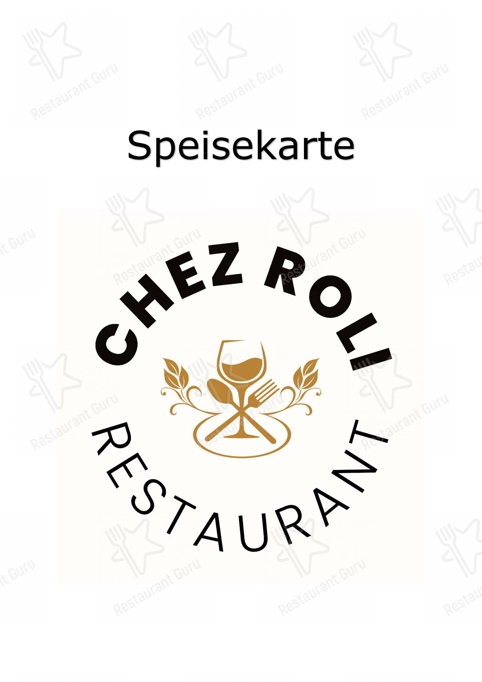Menu bar per Restaurant Chez Roli ristorante