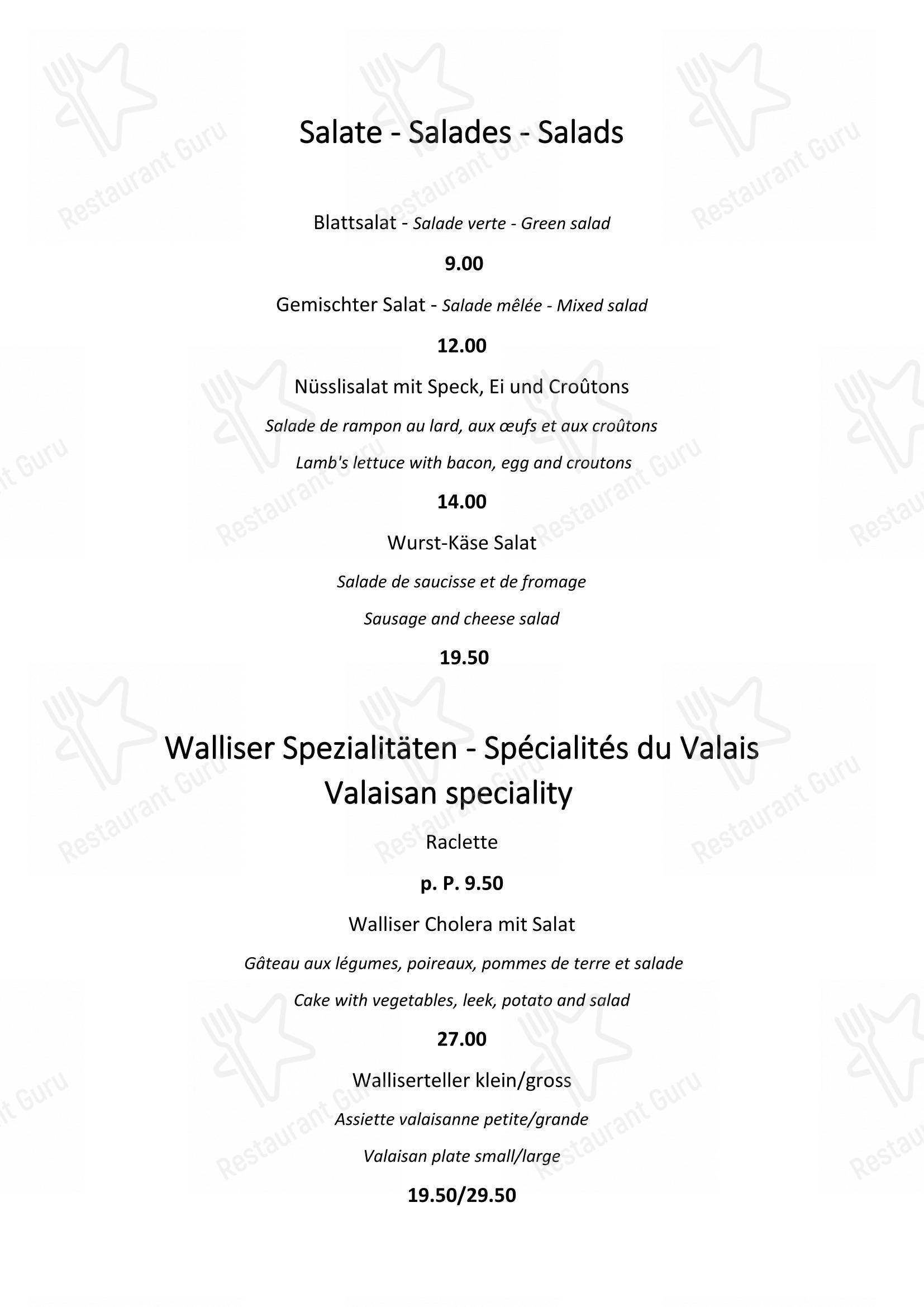 Menu bar per Restaurant Chez Roli ristorante