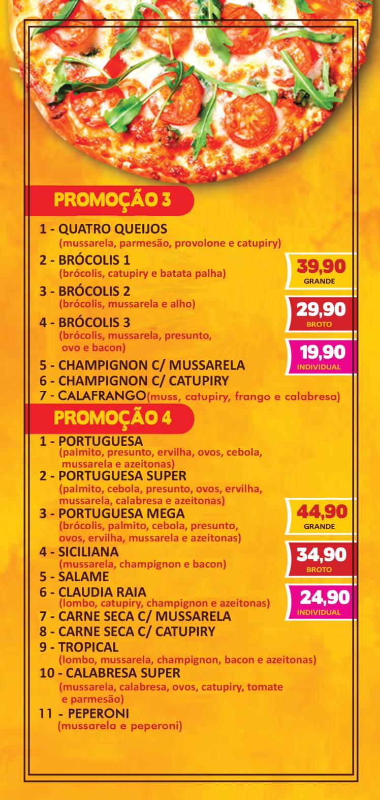 RESTAURANTE E PIZZARIA PAQUITO cardápio