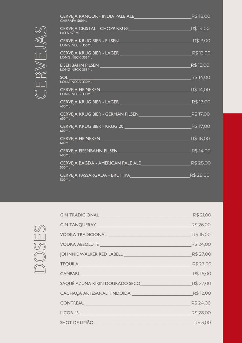 RYU - Sushi Bar cardápio