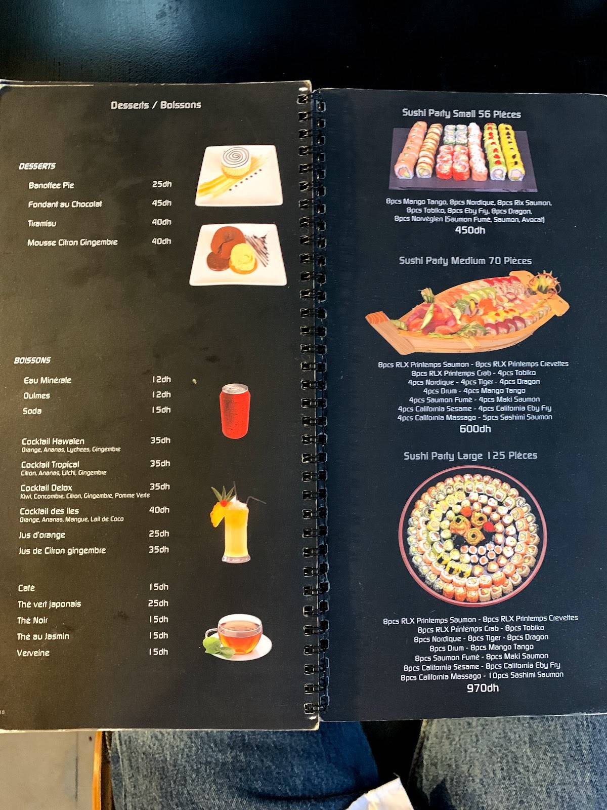 Menu de Sushi Box