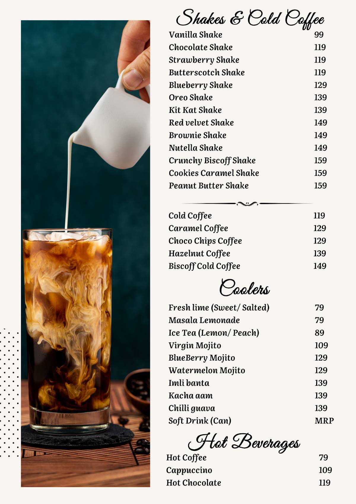 Rabbit Lee Cafe menu