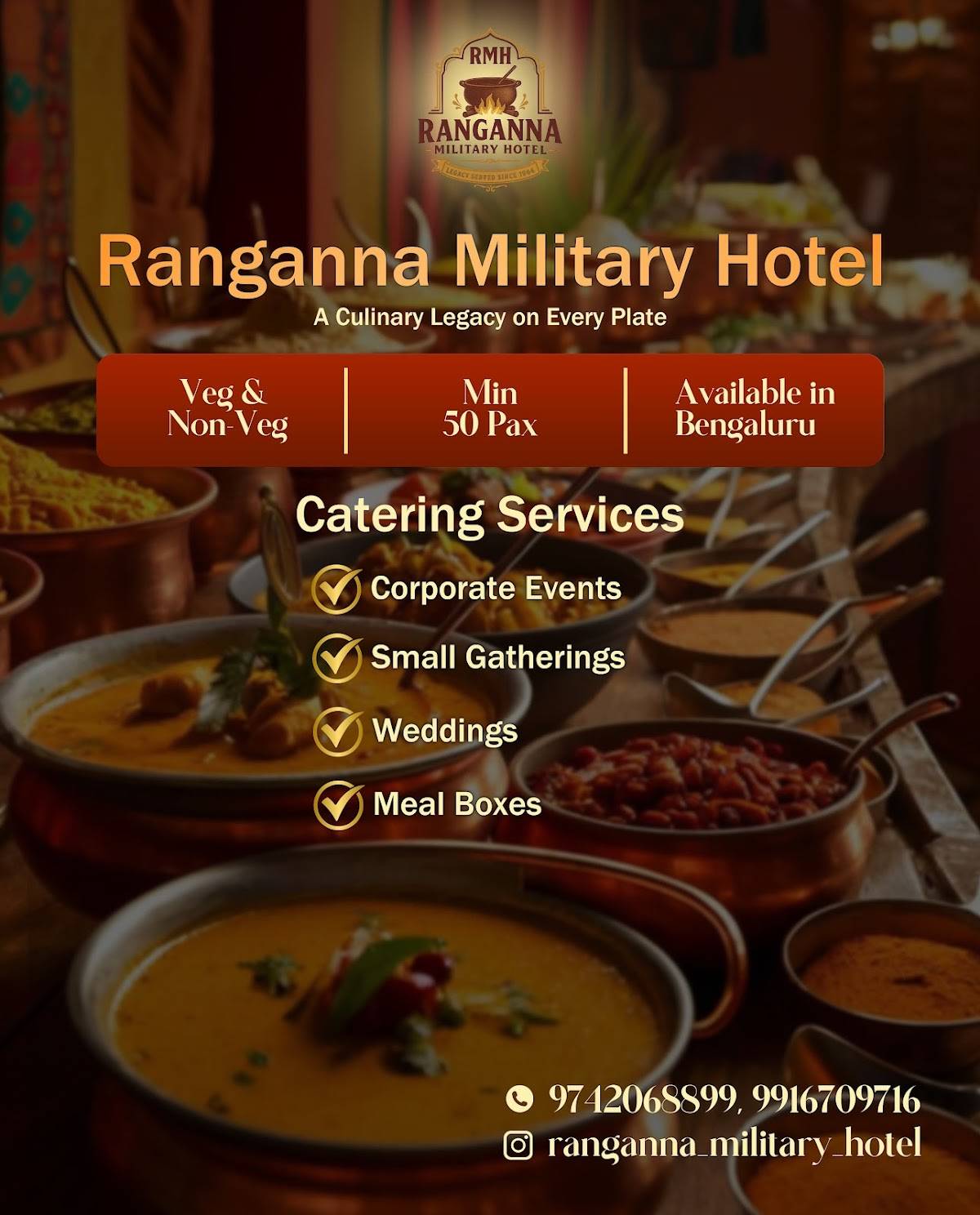 Ranganna Military Hotel menu