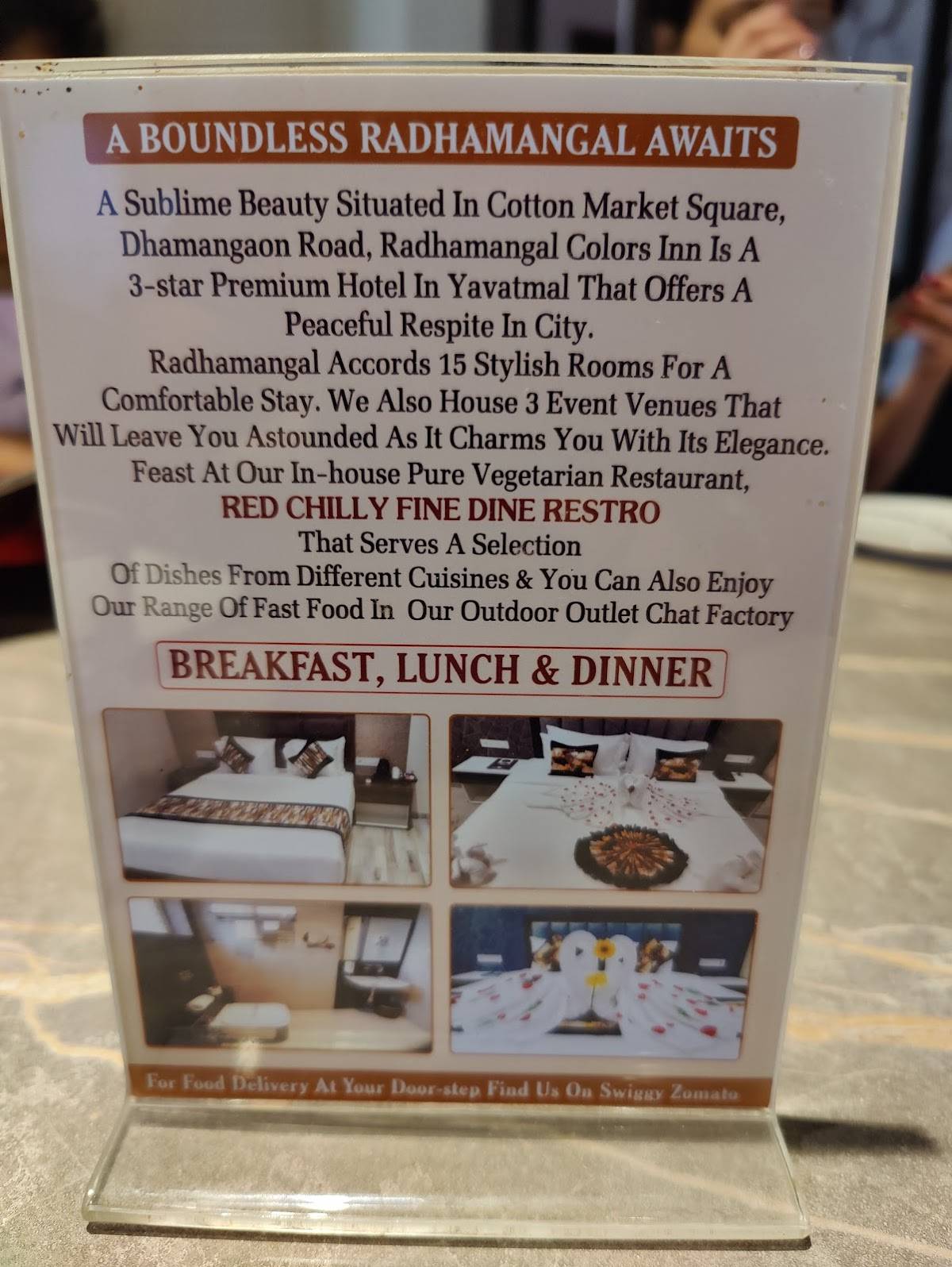 Red Chilly Fine Dine Restro menu