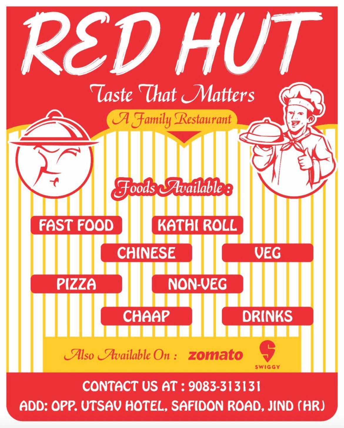 Red Hut menu