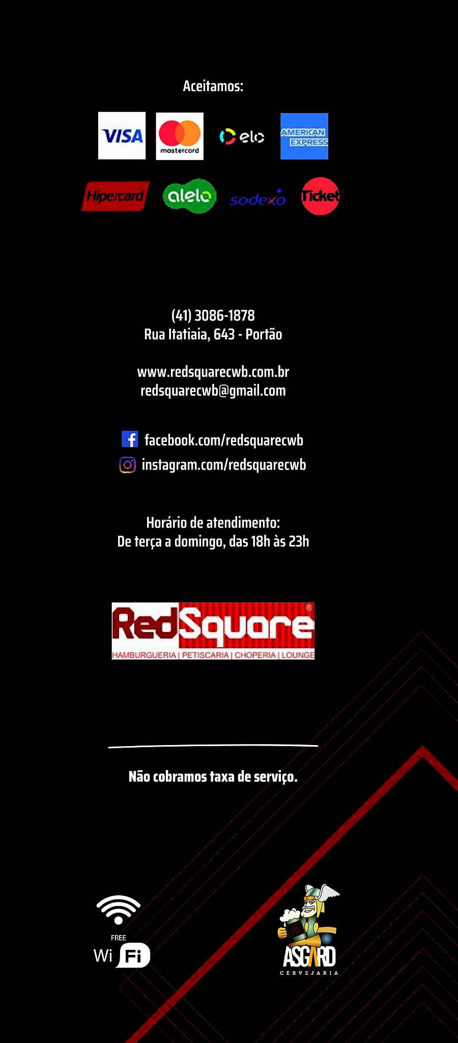 Red Square Portão cardápio