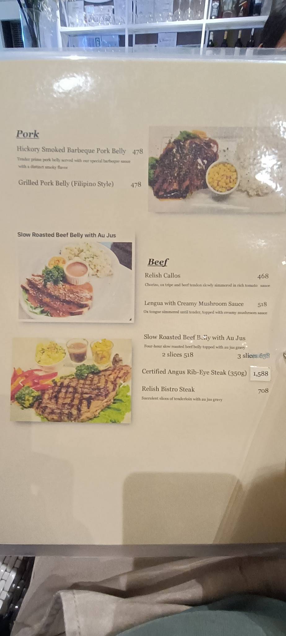 Menu at Relish, Hello Happiness! restaurant, Quezon City