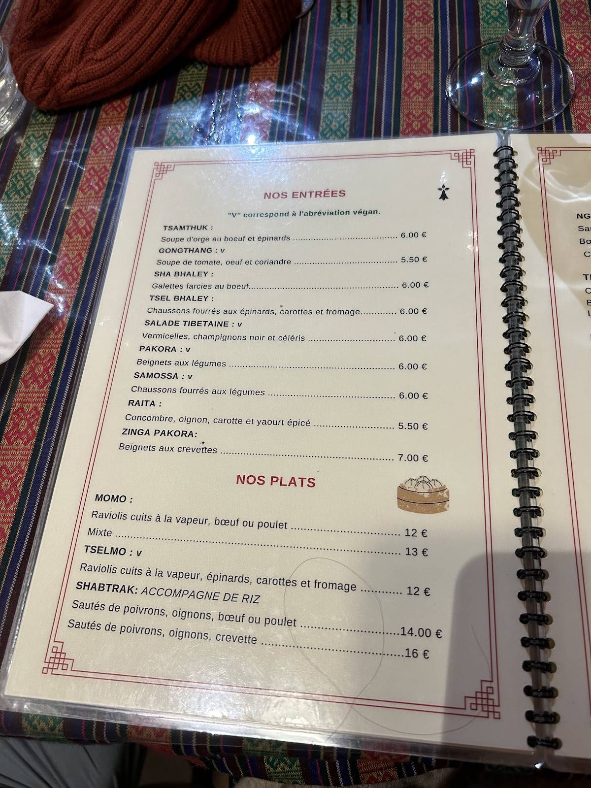 Menu de Restaurant Dolma
