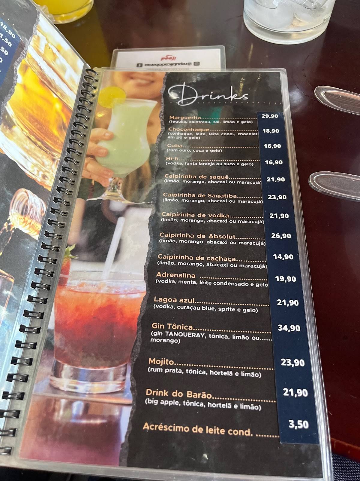 República do Barão Chopperia e Restaurante cardápio