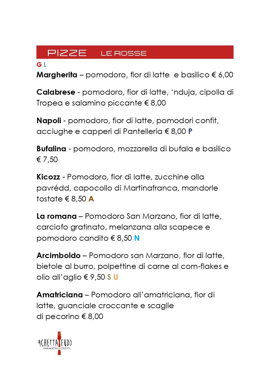 Menu di 4chetta Fudd 