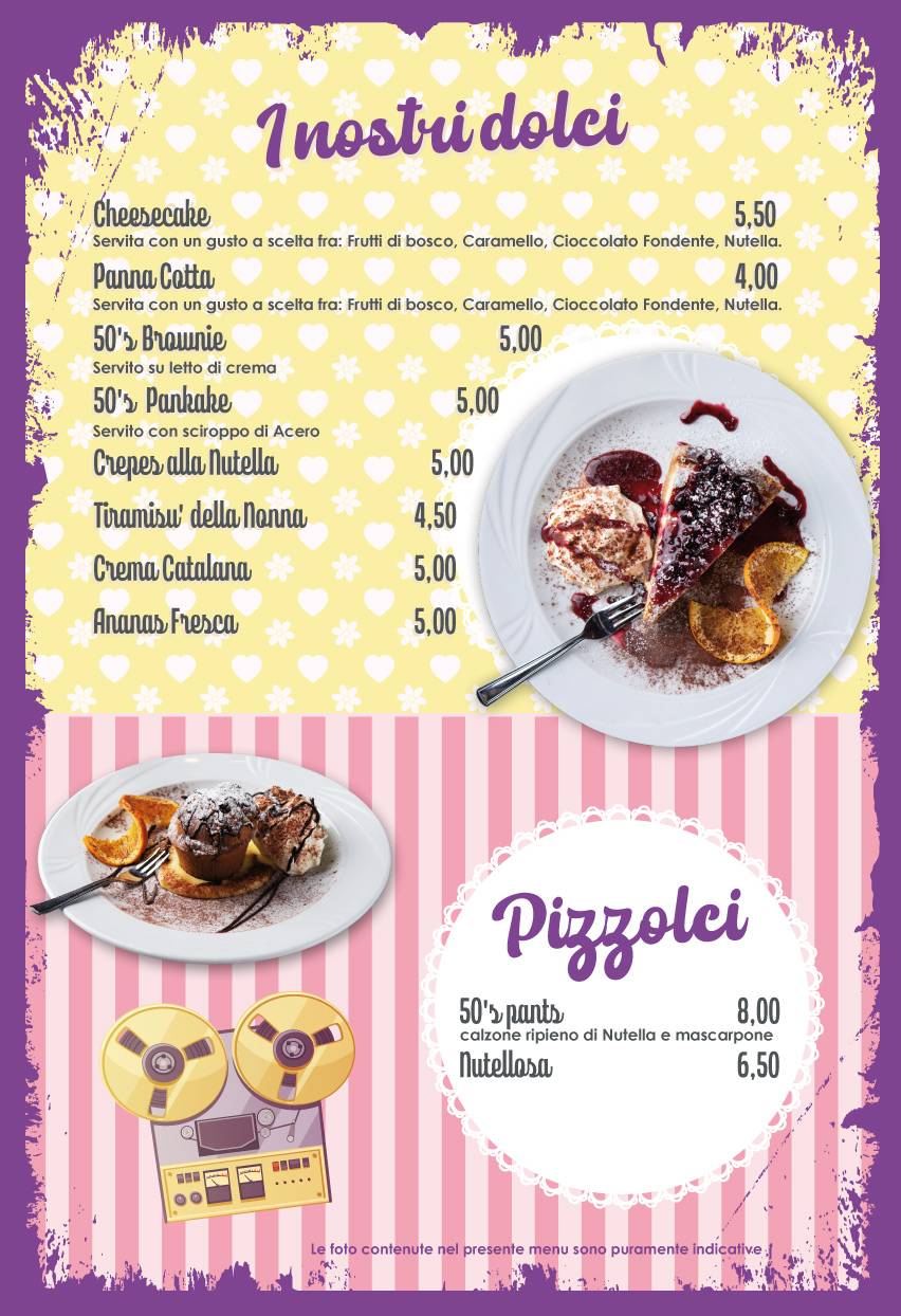 Menu di 50's ristoburger 