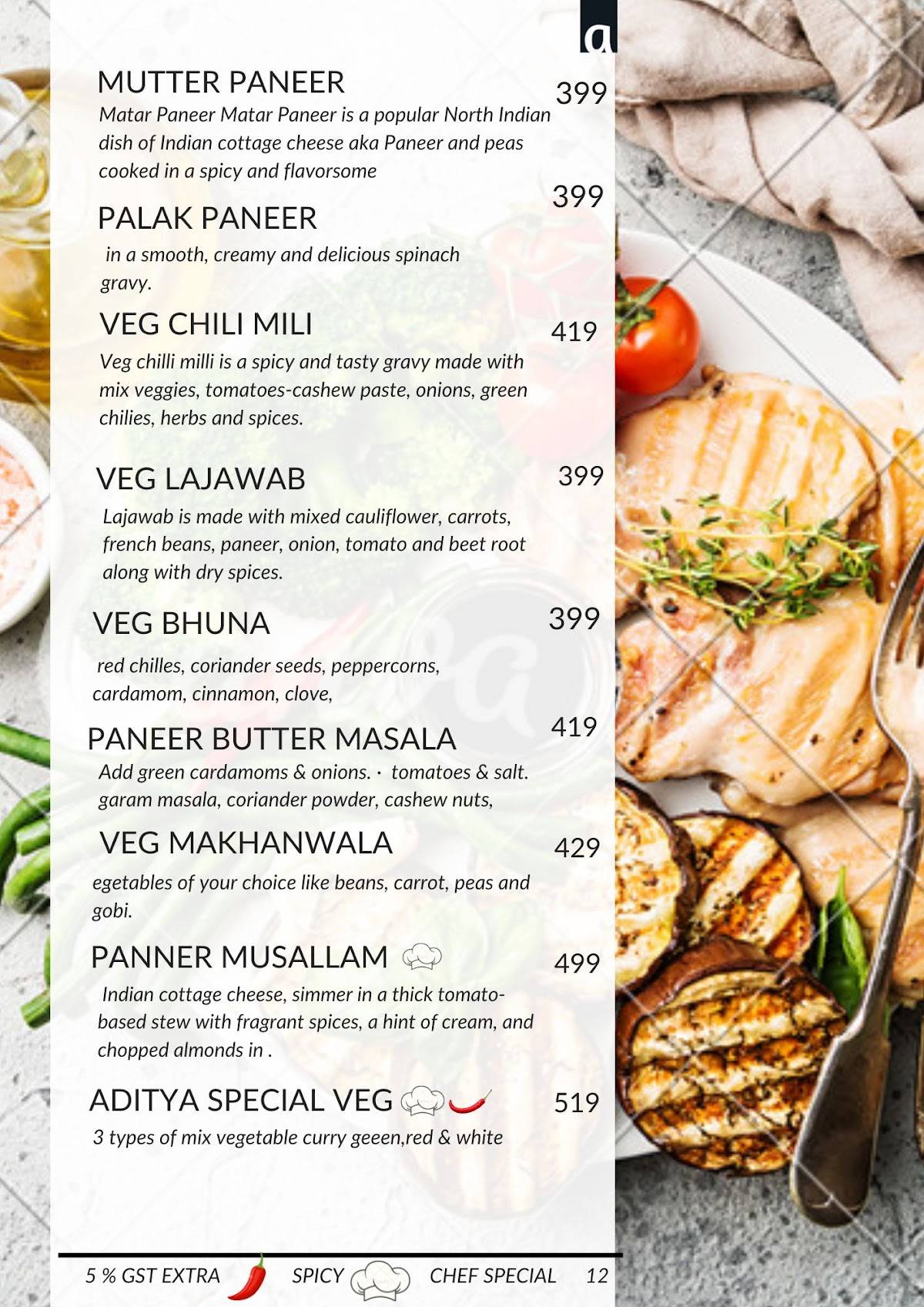 Aditya Restaurant and Bar family music sports menu