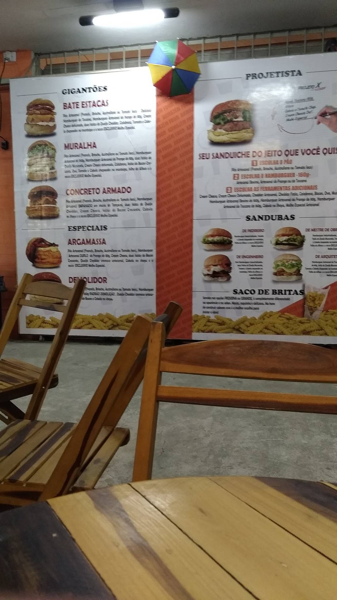 Armazém Food cardápio