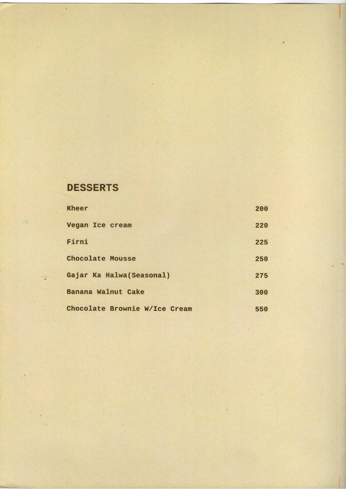 Aharveda - Vegan & Beyond menu