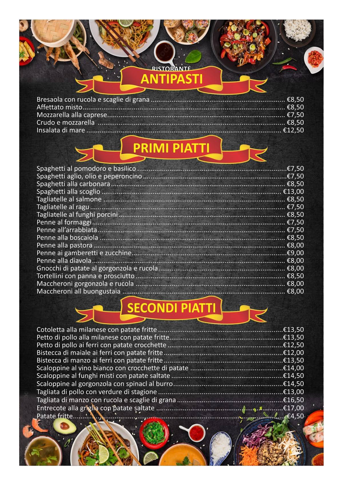 Menu di Pizzeria All'Orsetto 