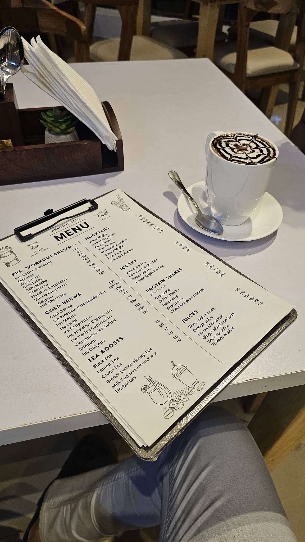 Anabolic - Health and Fitness Café menu
